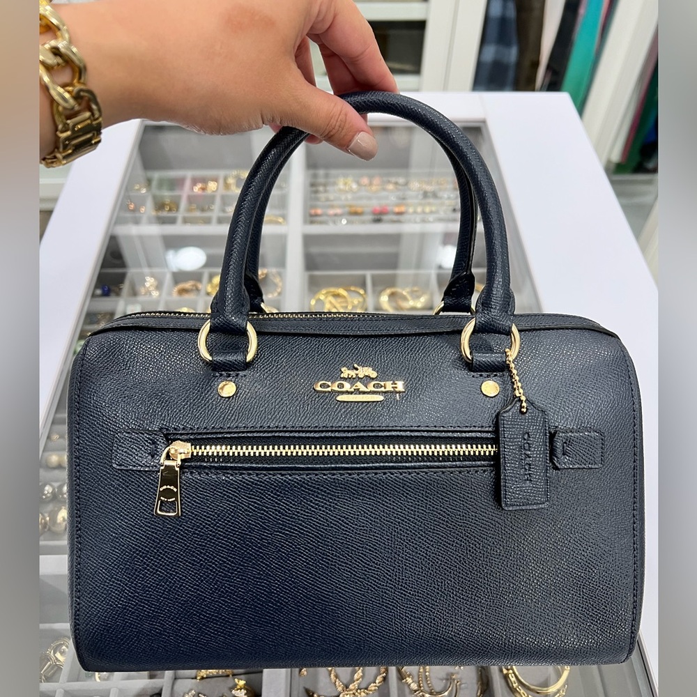 Coach Rowan Satchel in Midnight Blue